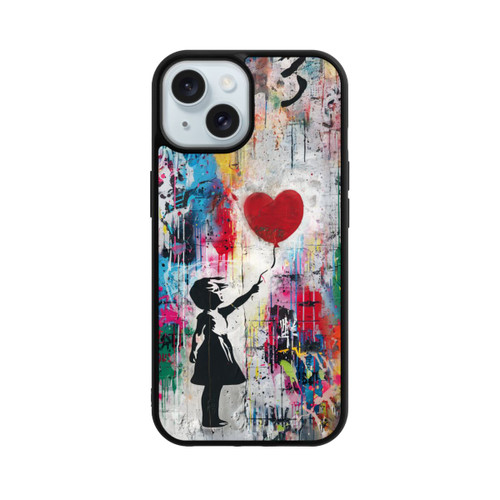 Apple iPhone 15 Base Case Balloon Girl Colorful