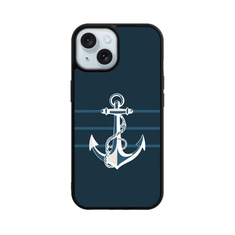 iPhone 15 Base Case Anchor Line Blue with AI