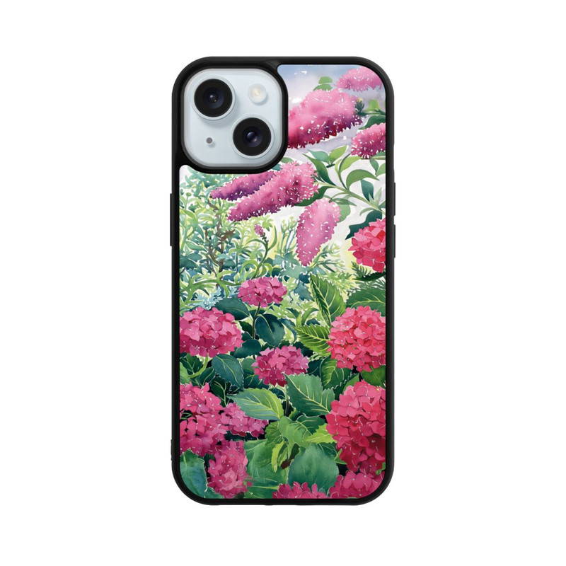 iPhone 15 Base Case Garden Hydrangeas and Buddleia by Christopher Ryland