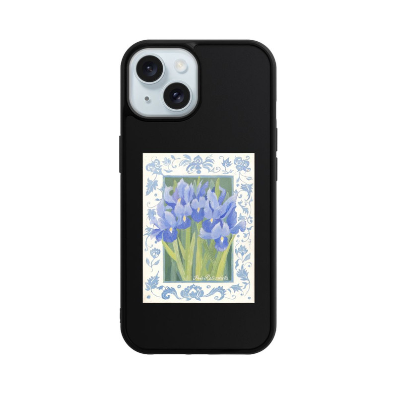 iPhone 15 Base Case Blue Iris, by Jennifer Abbott