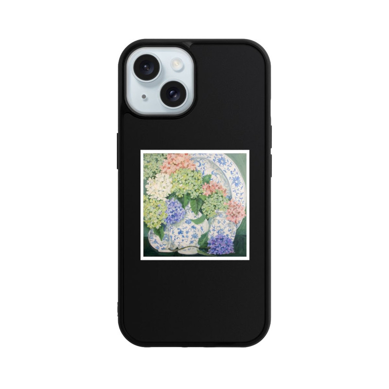 iPhone 15 Base Case Hydrangeas by Jennifer Abbott