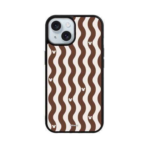Apple iPhone 15 Base Case Micky Muster Braune Wellen