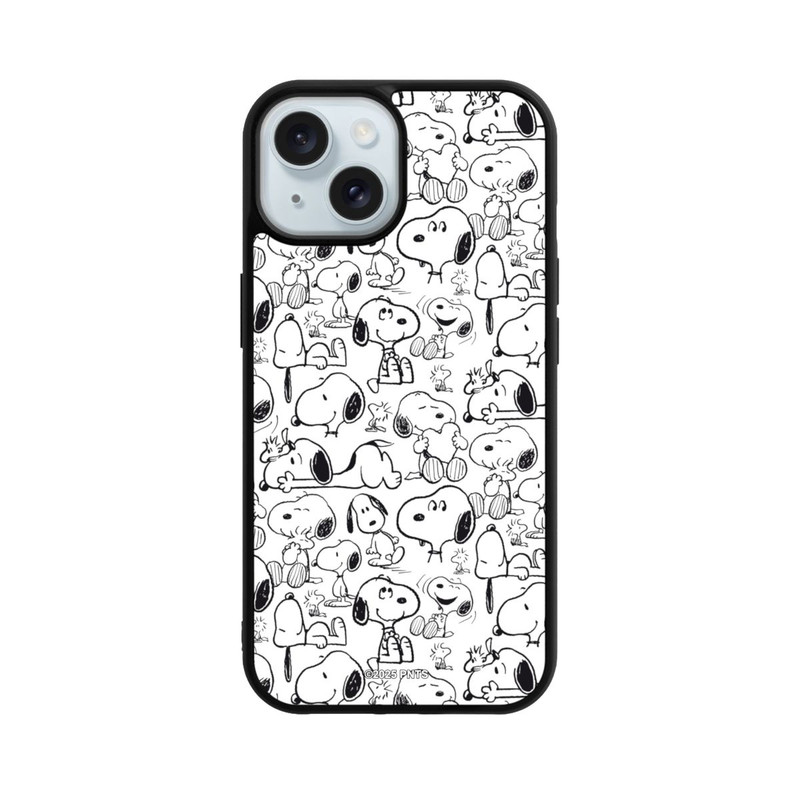 iPhone 15 Base Case Classic Snoopy Pattern White