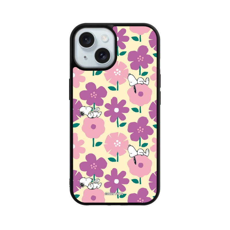 iPhone 15 Base Case Peanuts Flower Pattern Yellow