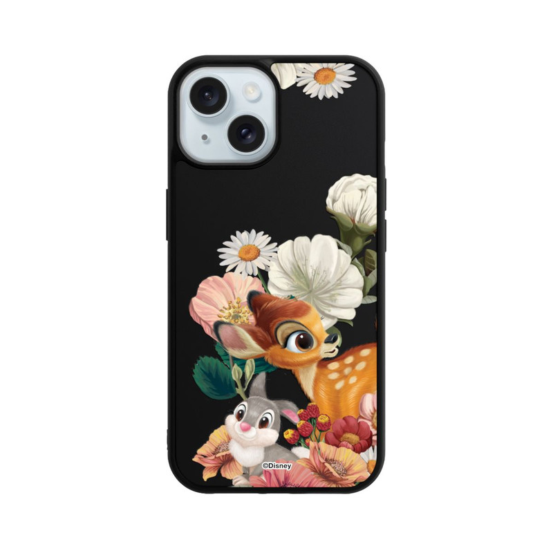 iPhone 15 Base Case Bambi und Klopfer Blumen Transparent