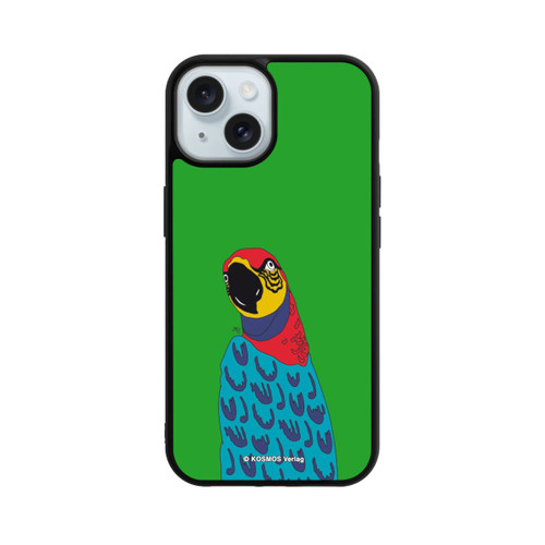 Apple iPhone 15 Base Case Drei Fragezeichen und der Super-Papagei