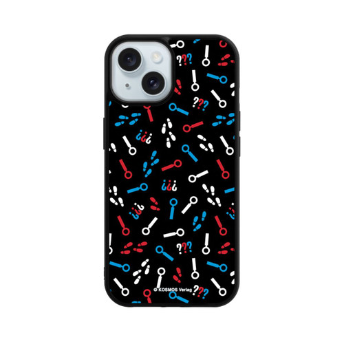 Apple iPhone 15 Base Case Drei Fragezeichen Detektiv Muster