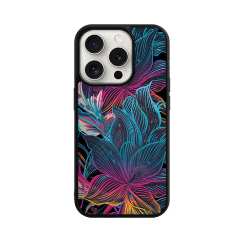 Apple iPhone 15 Pro Base Case Neon Flower Power