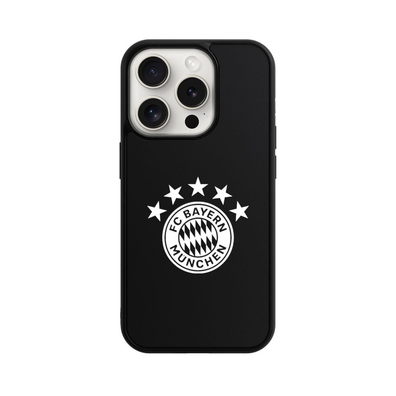 iPhone 15 Pro Base Case FCB Logo einfarbig mit Sternen - ohne Hintergrund