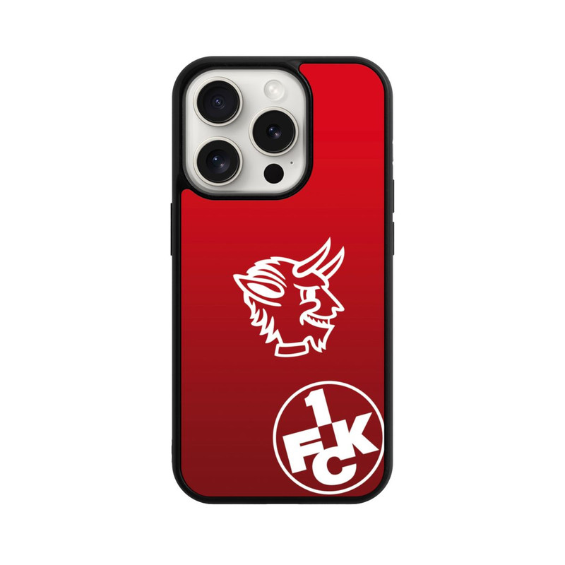 iPhone 15 Pro Base Case Teufelskopf FCK auf Rot