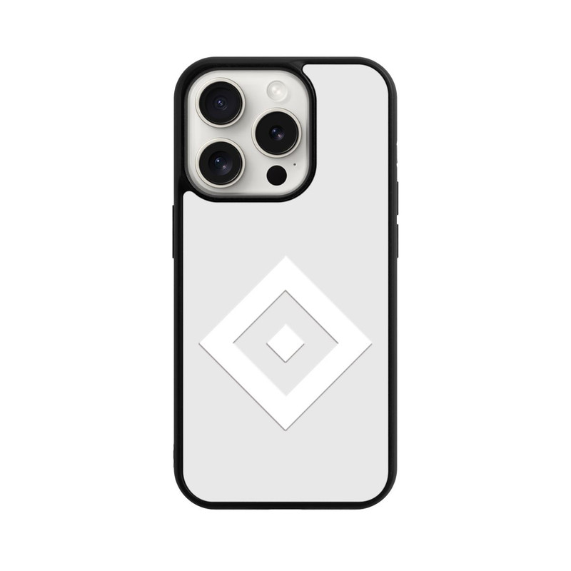 iPhone 15 Pro Base Case Rauten Logo auf HSV Grau