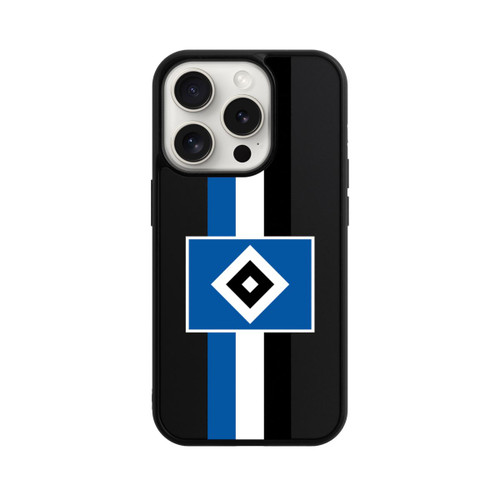 Apple iPhone 15 Pro Base Case HSV Streifen - Blau-Weiß-Schwarz - ohne Hintergrund