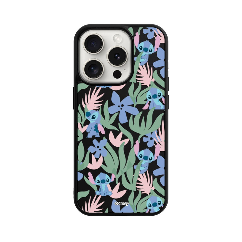 iPhone 15 Pro Base Case Floral Pattern Stitch Transparent