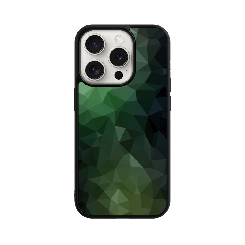 iPhone 15 Pro Base Case Polygonal Mosaic Green