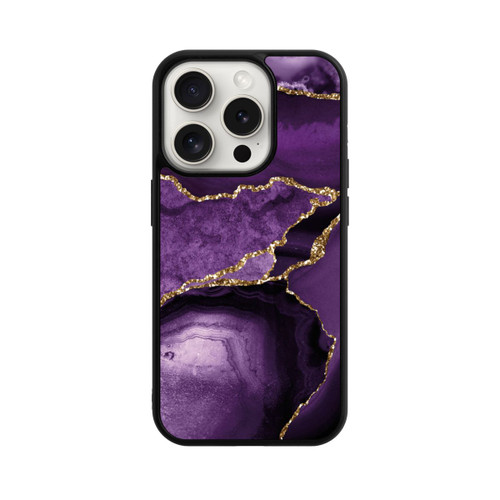 Apple iPhone 15 Pro Base Case Lila Marmor Landschaft