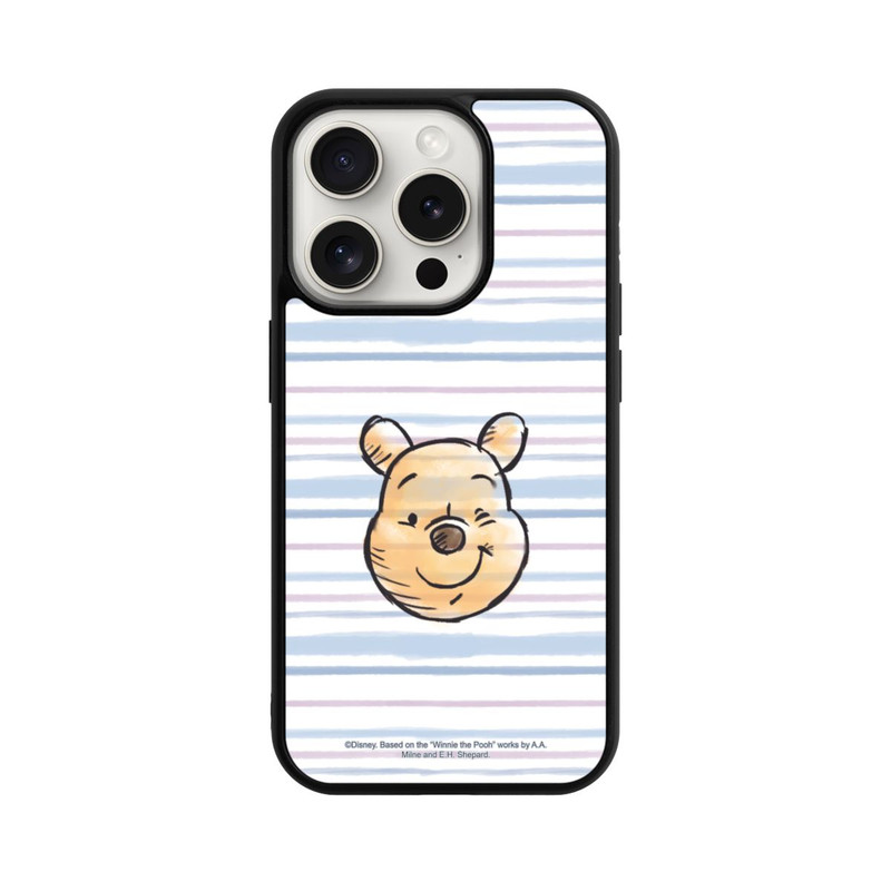 iPhone 15 Pro Base Case Winnie Puuh auf Streifen