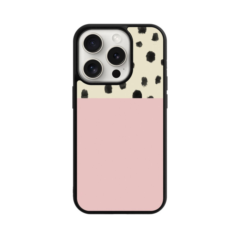 iPhone 15 Pro Base Case Punkte und Rosa