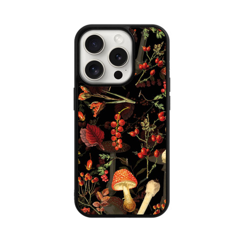 Apple iPhone 15 Pro Base Case Pilzmuster Schwarz
