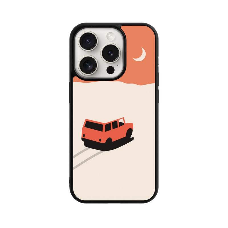 iPhone 15 Pro Base Case Auto in der Wüste