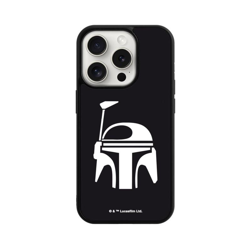 iPhone 15 Pro Base Case Boba Fett Helm Schwarz