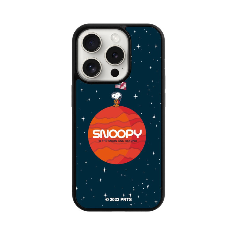 iPhone 15 Pro Base Case Snoopy Weltraumreisender Orange