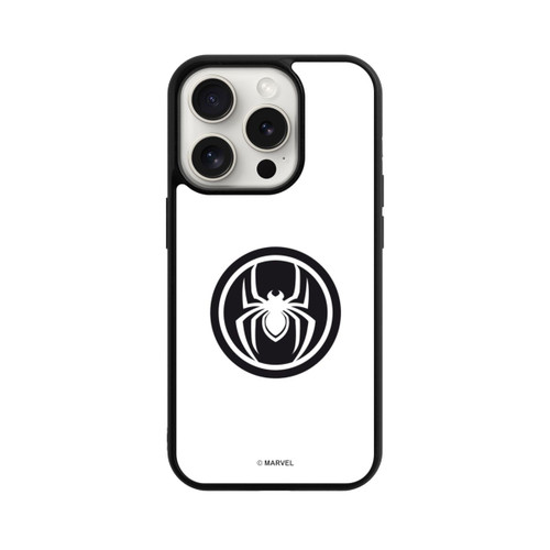 Apple iPhone 15 Pro Base Case Spider-Man Logo White