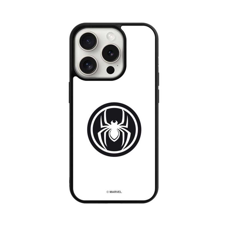 iPhone 15 Pro Base Case Spider-Man Logo White