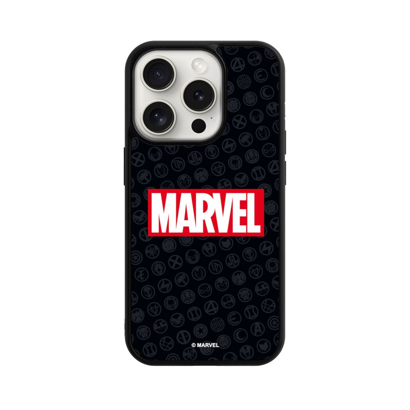 iPhone 15 Pro Base Case Marvel Logo Black Red 