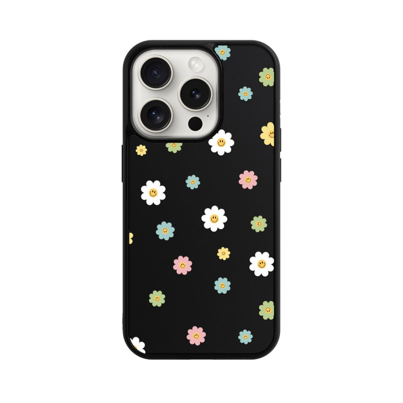 iPhone 15 Pro Base Case Flower Power klein transparent