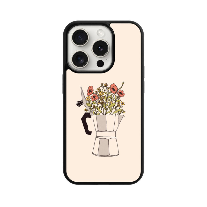 iPhone 15 Pro Base Case Moka Blumen