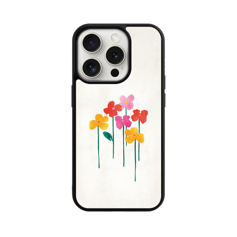 iPhone 15 Pro Base Case Kleine glückliche Blumen