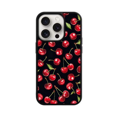 Apple iPhone 15 Pro Base Case Kirschmuster Schwarz mit KI