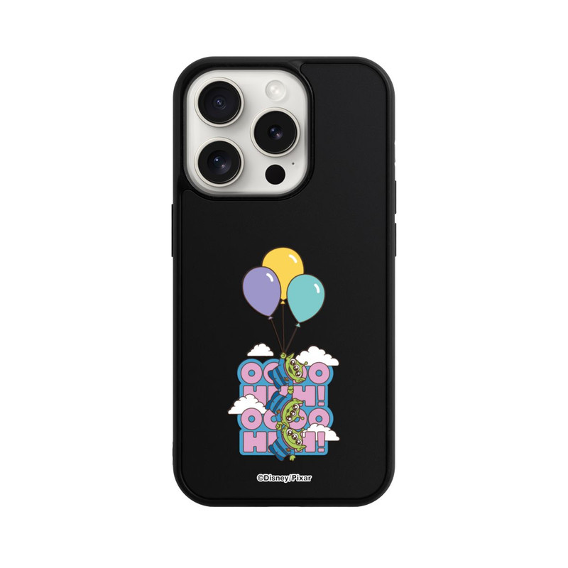 iPhone 15 Pro Base Case Toy Story Aliens Balloons OOOOHHH Transparent