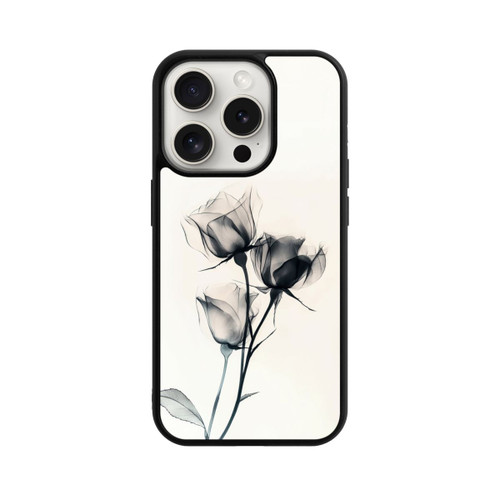 Apple iPhone 15 Pro Base Case Schwarze Blume