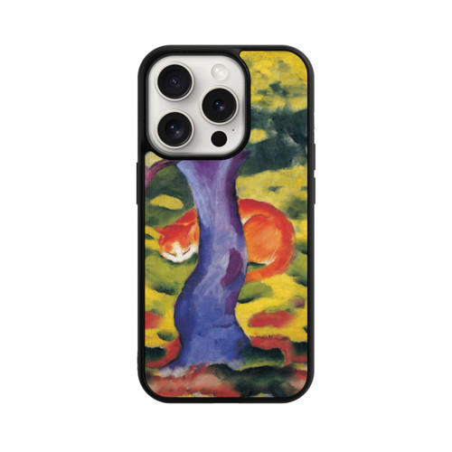 Apple iPhone 15 Pro Base Case Katze hinter Einem Baum von Franz Marc