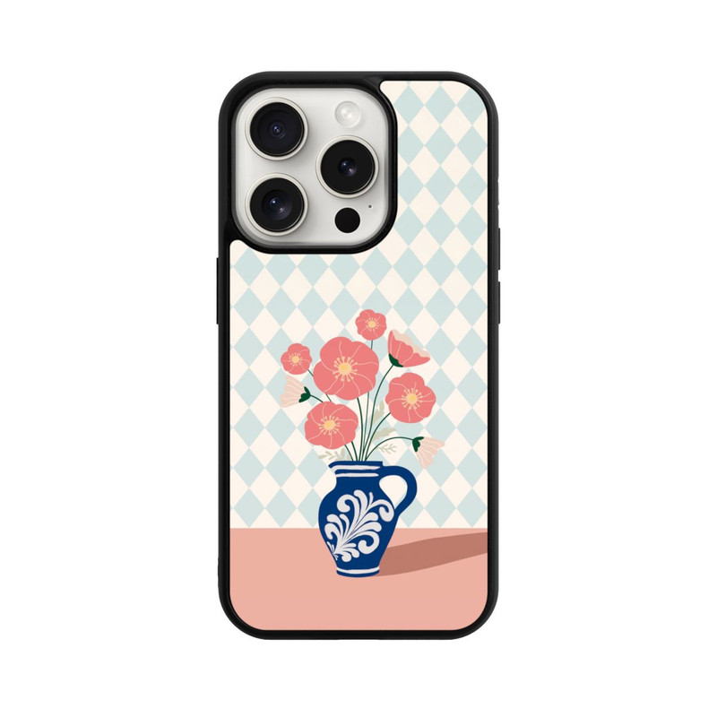 iPhone 15 Pro Base Case Blue Vase
