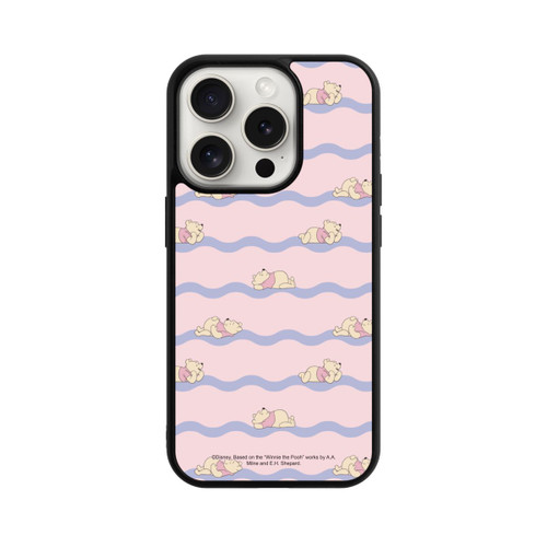 Apple iPhone 15 Pro Base Case Winnie the Pooh Pink Waves