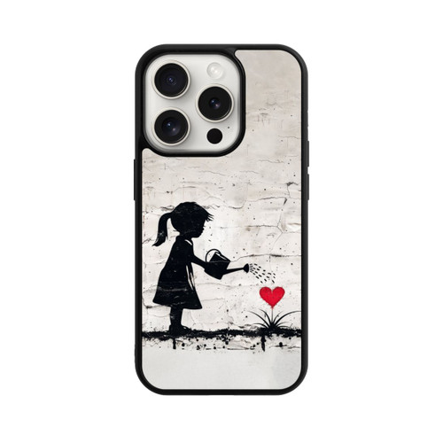 Apple iPhone 15 Pro Base Case Girl Watering Bunch of Flowers 