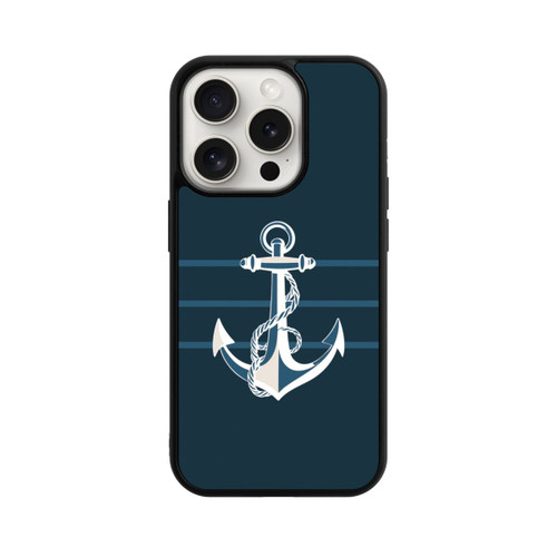 Apple iPhone 15 Pro Base Case Anchor Line Blue with AI