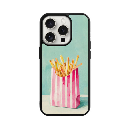 Apple iPhone 15 Pro Base Case Retro Pommes Blau Watercolor