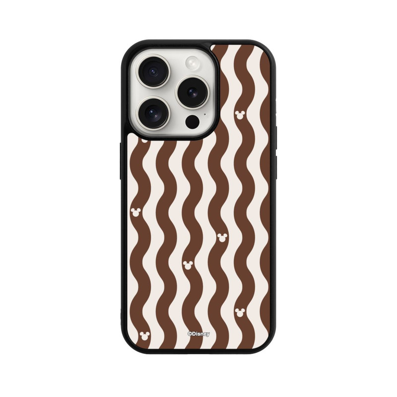 iPhone 15 Pro Base Case Micky Muster Braune Wellen