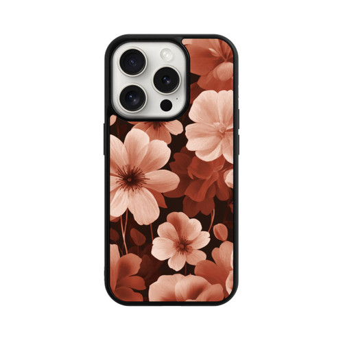 Apple iPhone 15 Pro Base Case Rote Negativblumen mit KI