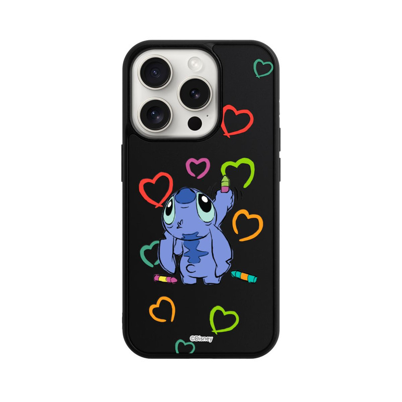 iPhone 15 Pro Base Case Stitch Draws a Heart Transparent