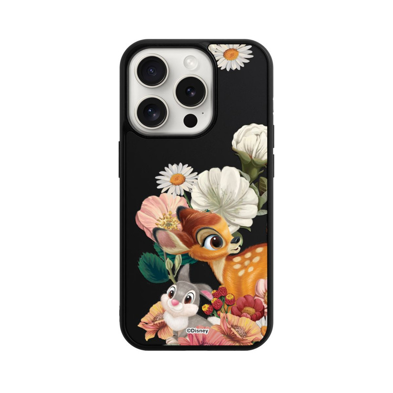 iPhone 15 Pro Base Case Bambi und Klopfer Blumen Transparent