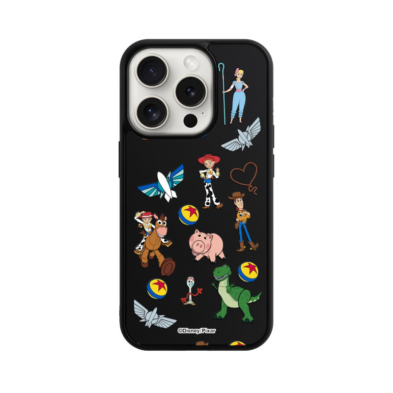 iPhone 15 Pro Base Case Toy Story 5 Hero Toys Pattern Transparent