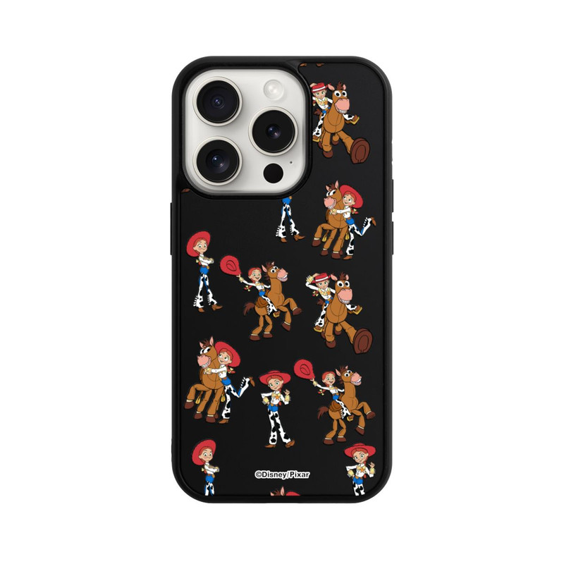 iPhone 15 Pro Base Case Toy Story 5 Jessie Cowboy Pattern Transparent