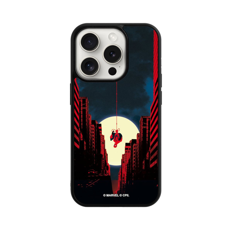 iPhone 15 Pro Base Case Spider-Man Marvel between Skyscrapers