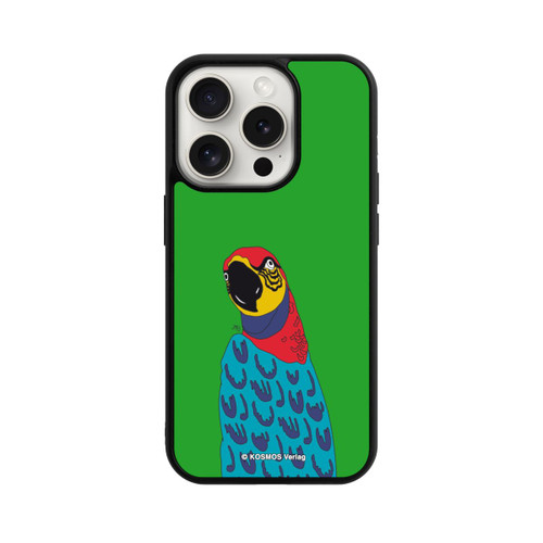 Apple iPhone 15 Pro Base Case Drei Fragezeichen und der Super-Papagei