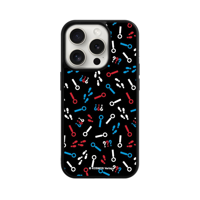 iPhone 15 Pro Base Case Drei Fragezeichen Detektiv Muster