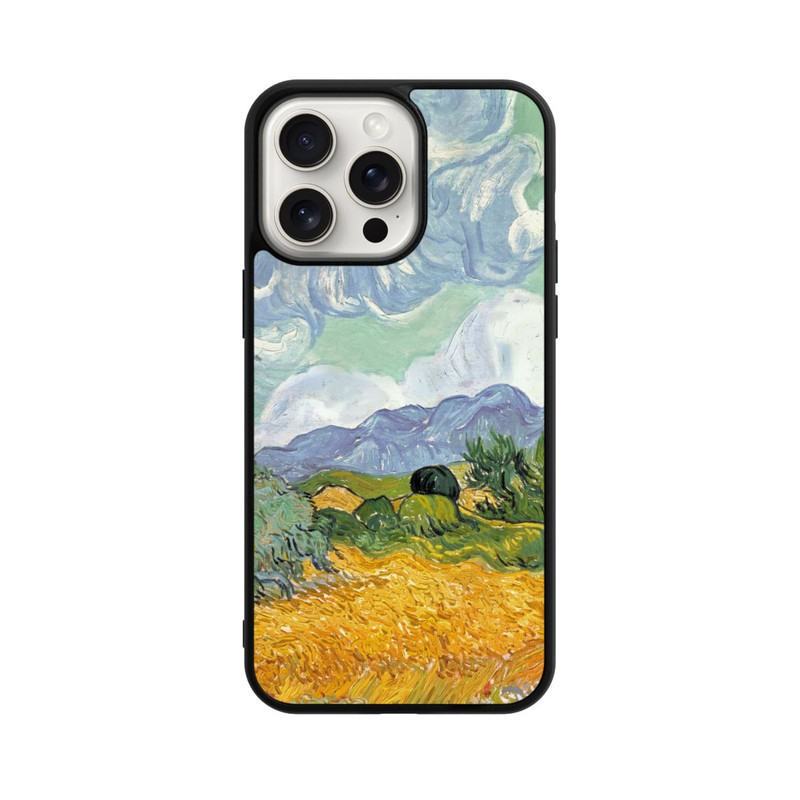 iPhone 15 Pro Max Base Case Weizenfeld mit Zypressen